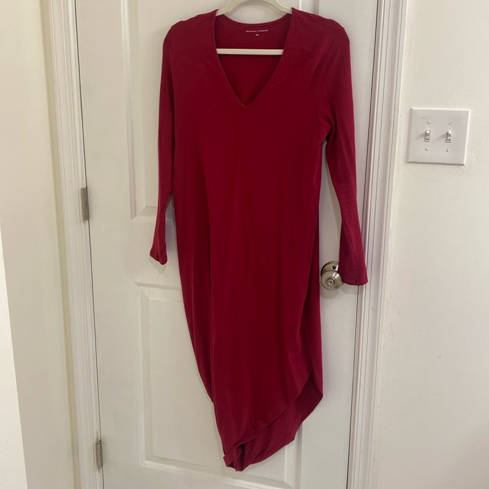 Universal Standard asymmetrical jersey shirt dress